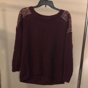 Sweater with rhinestone